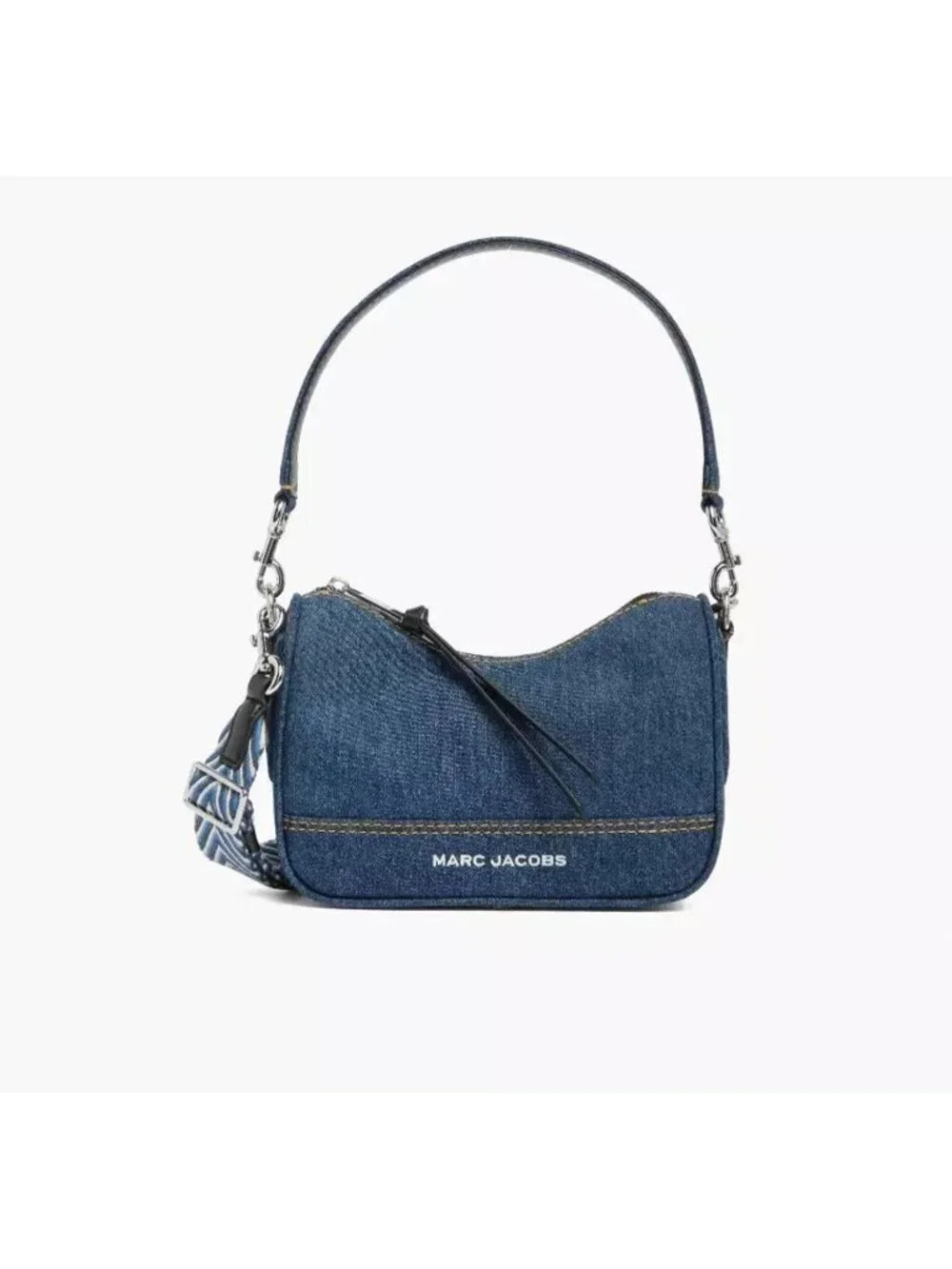 Marc Jacobs Denim Drifter Convertible Shoulder Bag Blue OS
